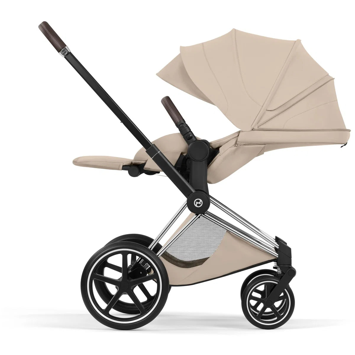 CYBEX Priam Style Chrome Bundle - Set 4in1 inkl. Cloud T & Base T Cozy Beige