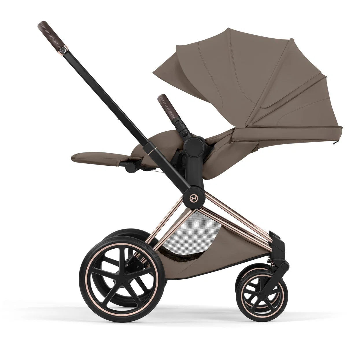 CYBEX Priam Style Rosegold Bundle - Set 4en1 incluant Cloud T & Base T Noir Sepia