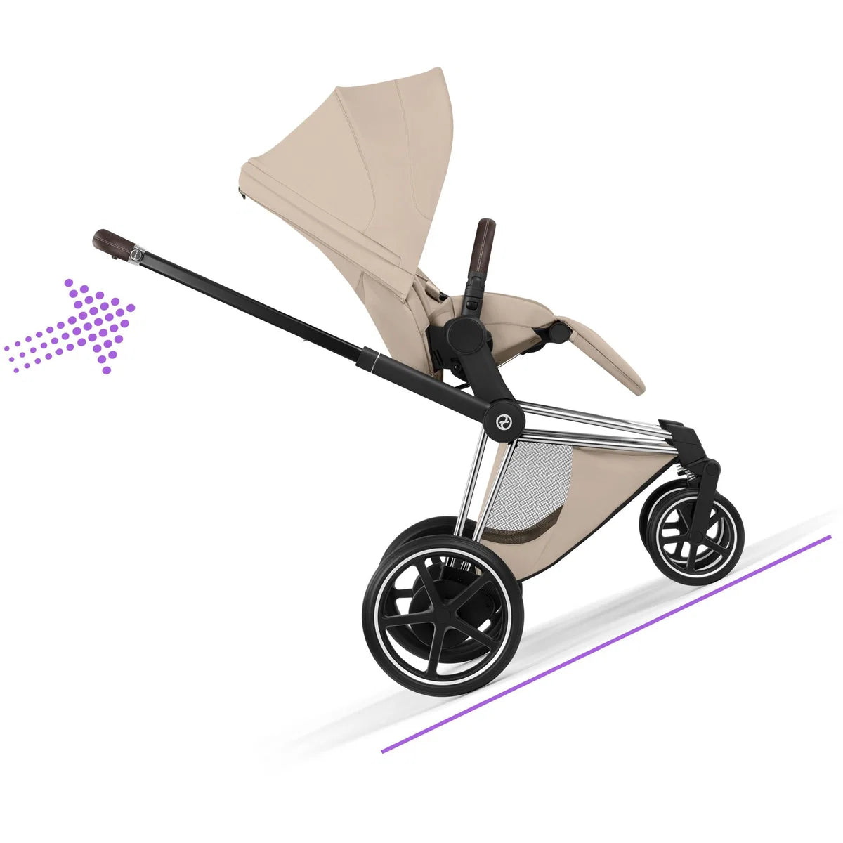 CYBEX Priam Style Rosegold Bundle - Set 4en1 incluant Cloud T & Base T Noir Sepia