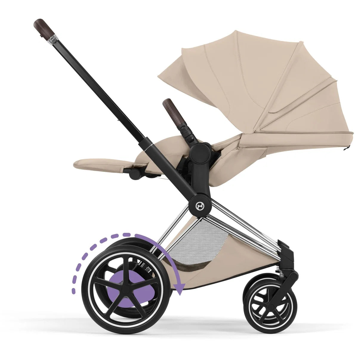 CYBEX Priam Style Rosegold Bundle - Set 4en1 incluant Cloud T & Base T Noir Sepia