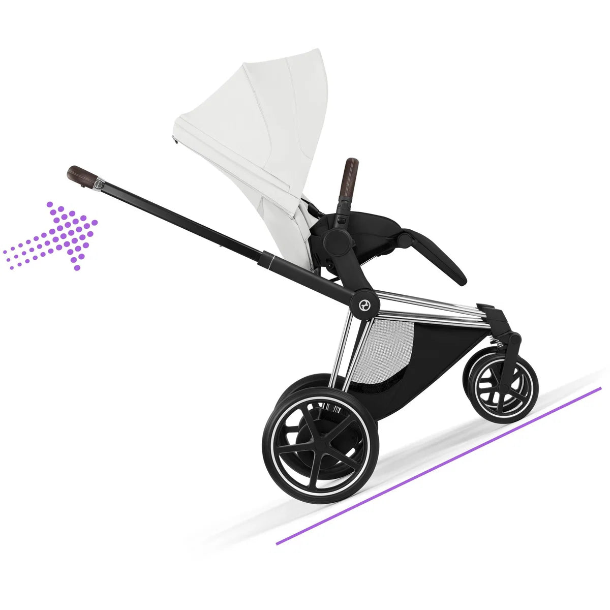 CYBEX E-Priam Style Chrome Bundle - Set 4in1 inkl. Cloud T & Base T Off White