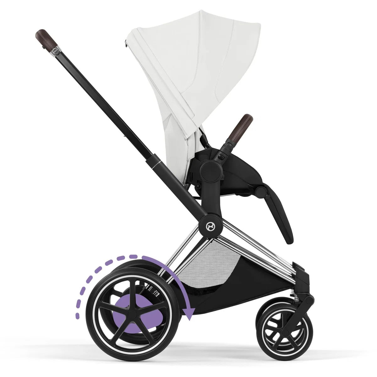 CYBEX E-Priam Style Chrome Bundle - Set 4in1 inkl. Cloud T & Base T Off White