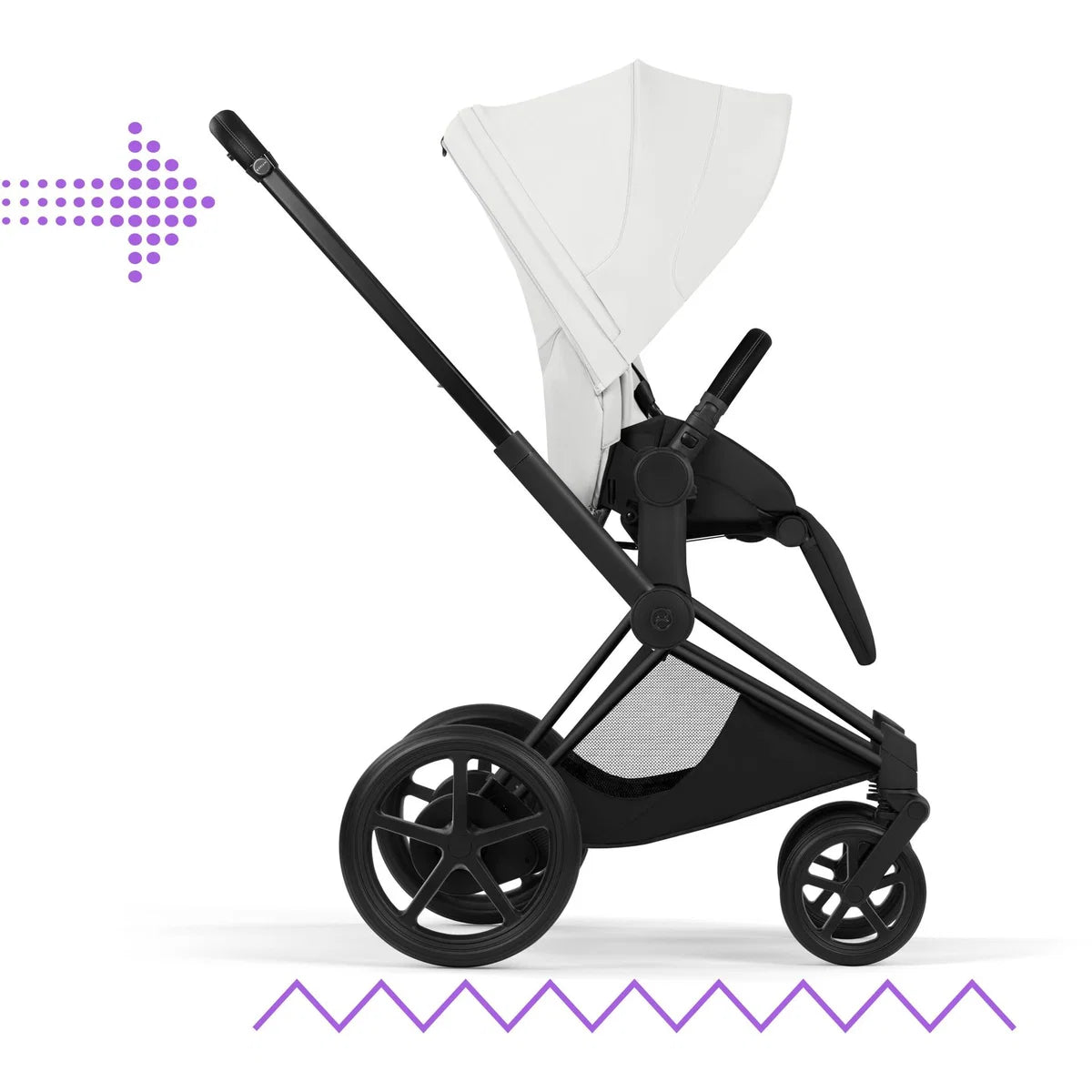 CYBEX E-Priam Style Matt Bundle - Set 4in1 inkl. Cloud T & Base T Off White