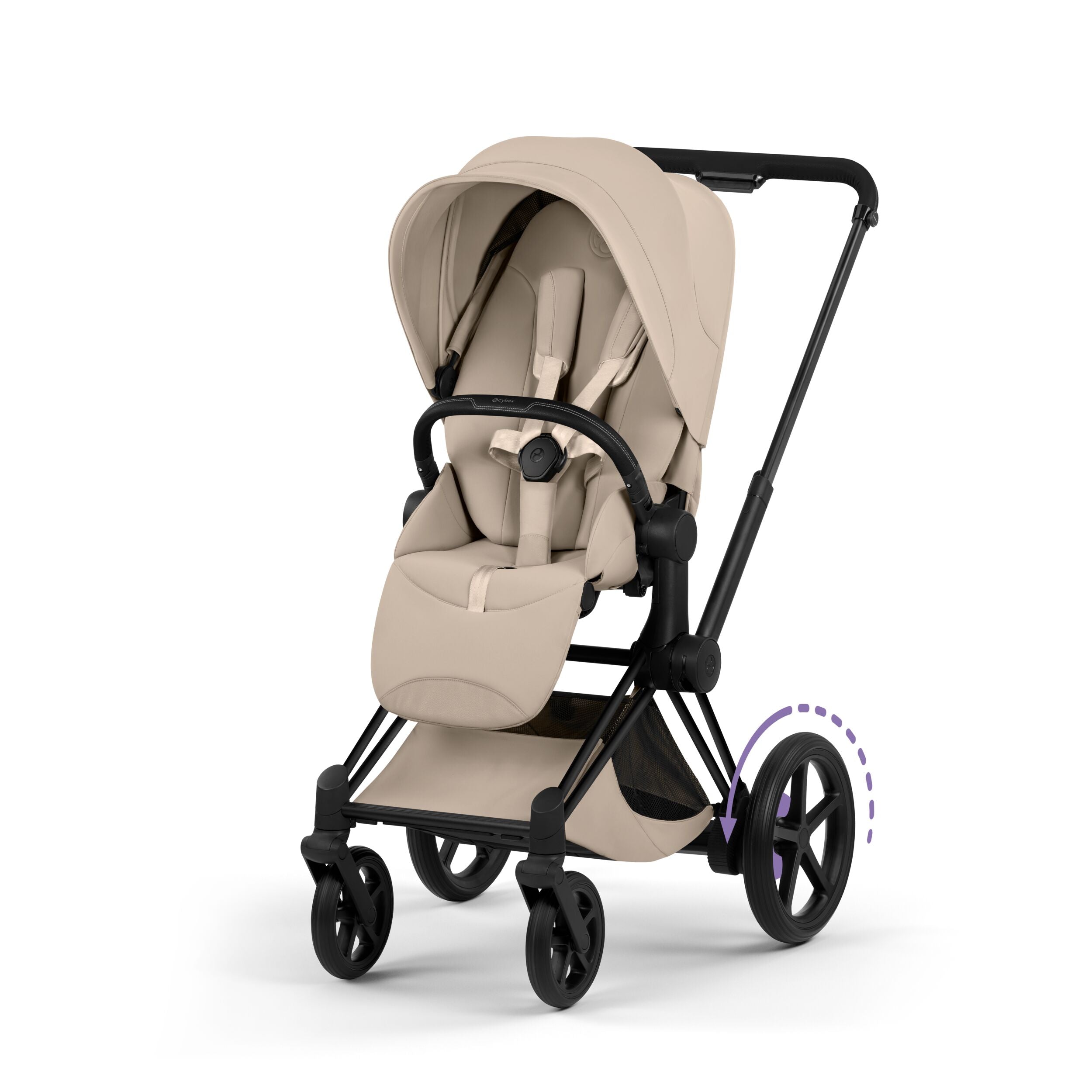 Cybex ePriam Comfort 2026 Matt Black 4in1 Bundle Cozy Beige