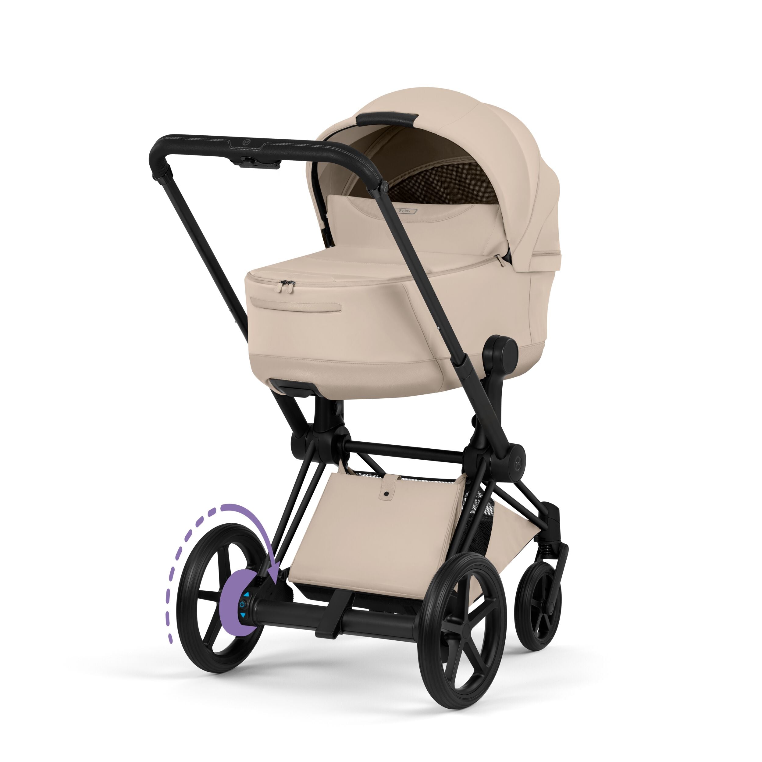 Cybex ePriam Comfort 2026 Matt Black 4in1 Bundle Cozy Beige