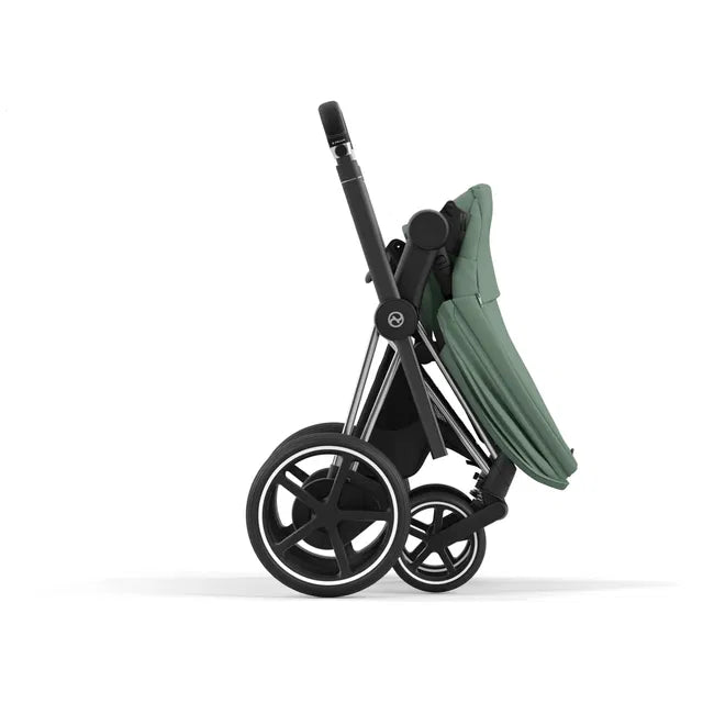 Cybex Chrome ePriam Travel Bundle-Set 4in1 inkl Cloud T Plus Chrome / Black / Leaf Green