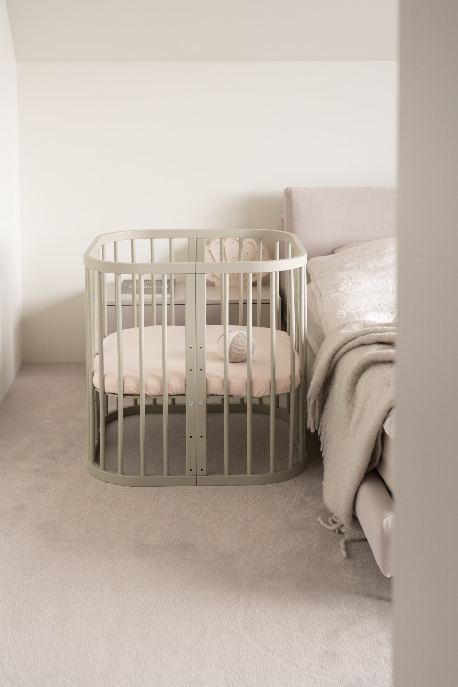 7in1 Babybett Quadi Olive – inkl. Matratze