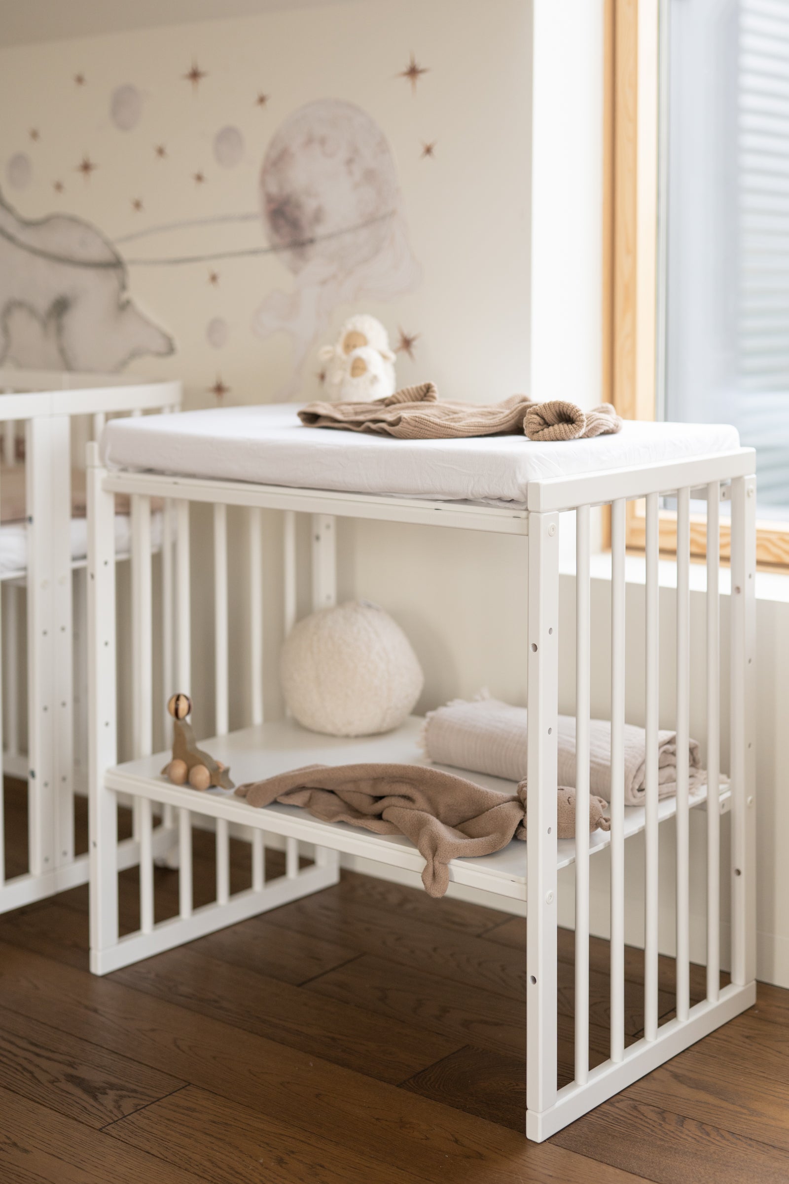 7in1 Babybett Quadi Weiss – inkl. Matratze