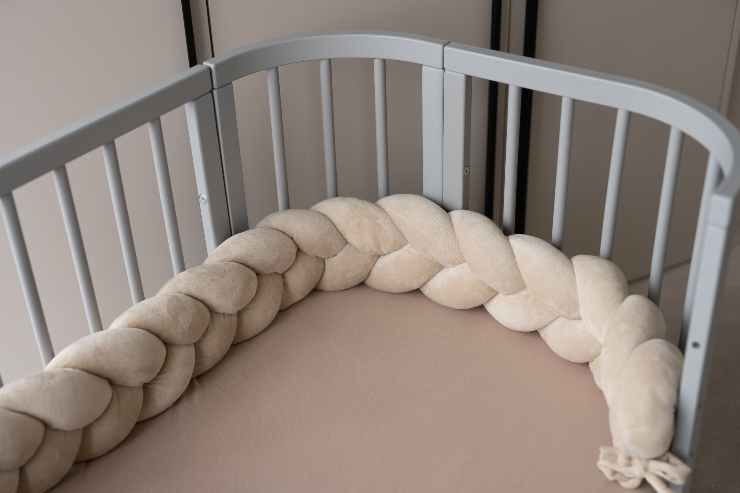 Bettschlange 210 cm Velours – Beige