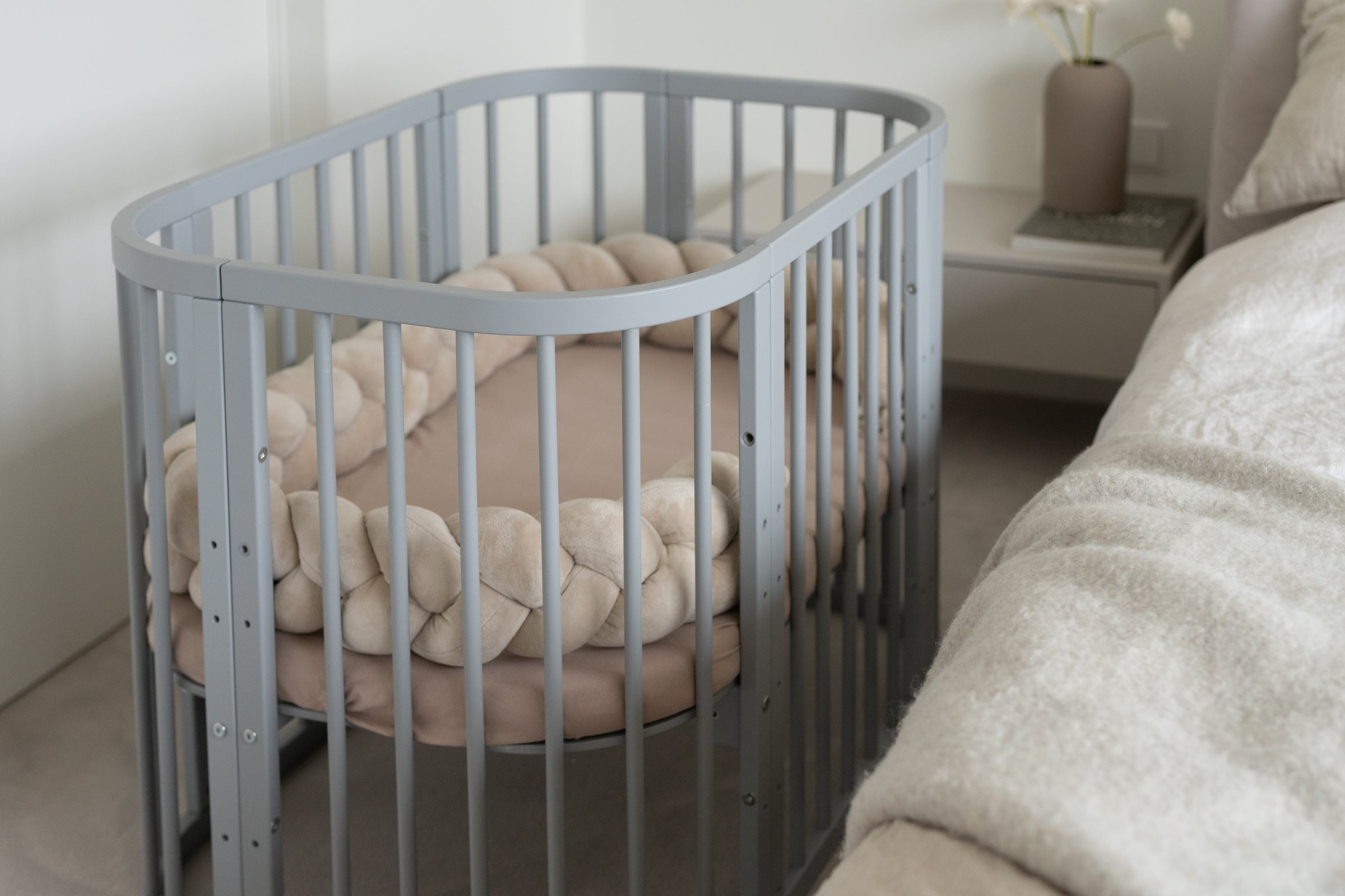 Bettschlange 210 cm Velours – Beige