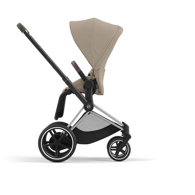Cybex Chrome ePriam Travel Bundle-Set 4in1 inkl Cloud T Plus Chrome/ Brown /Cozy Beige
