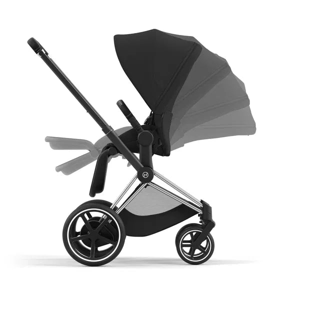 Cybex Chrome ePriam Travel Bundle-Set 4in1 inkl Cloud T Plus Chrome / Black / Sephia Black