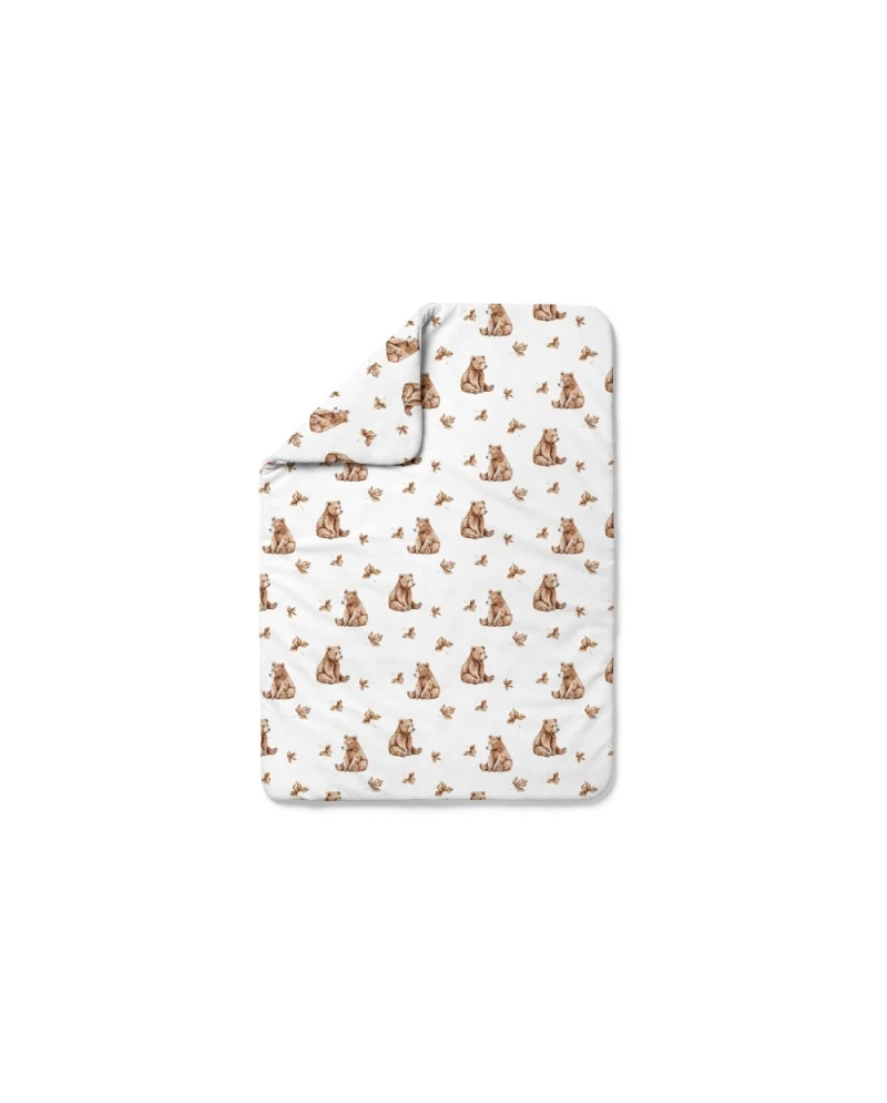 Bambus Decke & Kissen mit Füllung Wale Beige