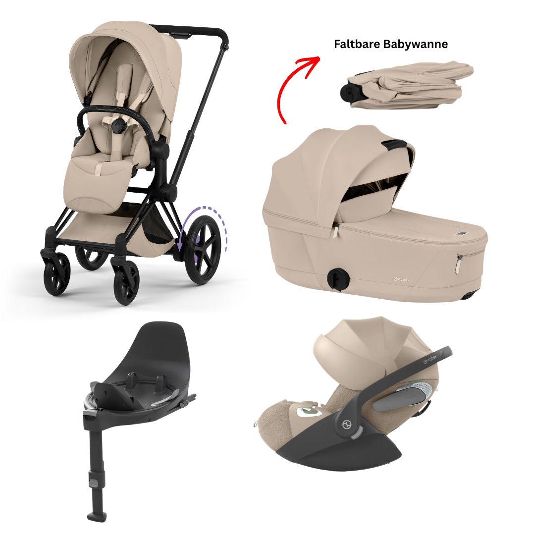 Cybex ePriam Comfort 2026 Matt Black 4in1 Bundle Cozy Beige
