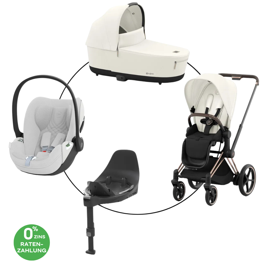 Cybex ePriam Travel Bundle-Set 4in1 inkl Cloud T Plus Rosegold / Off White