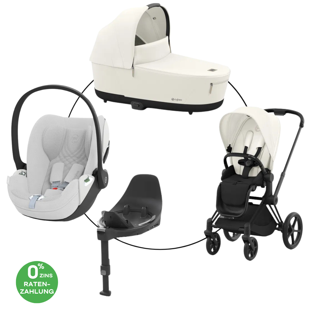 Cybex Priam Matt Off White Travel Bundle-Set 4in1 inkl Cloud T Plus