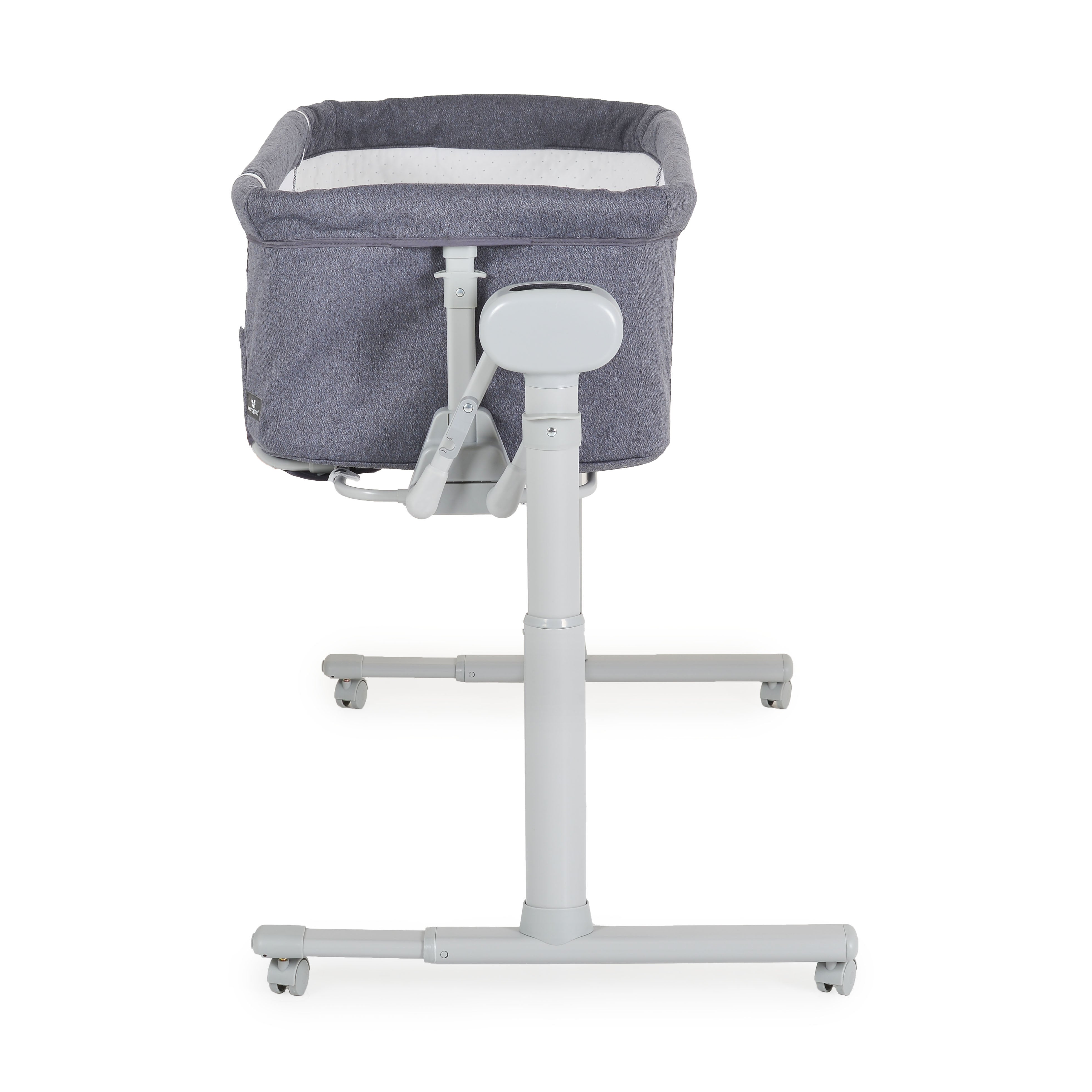 Beistellbett elektrisch mit Schaukelfunktion und Schreisensor dark grey