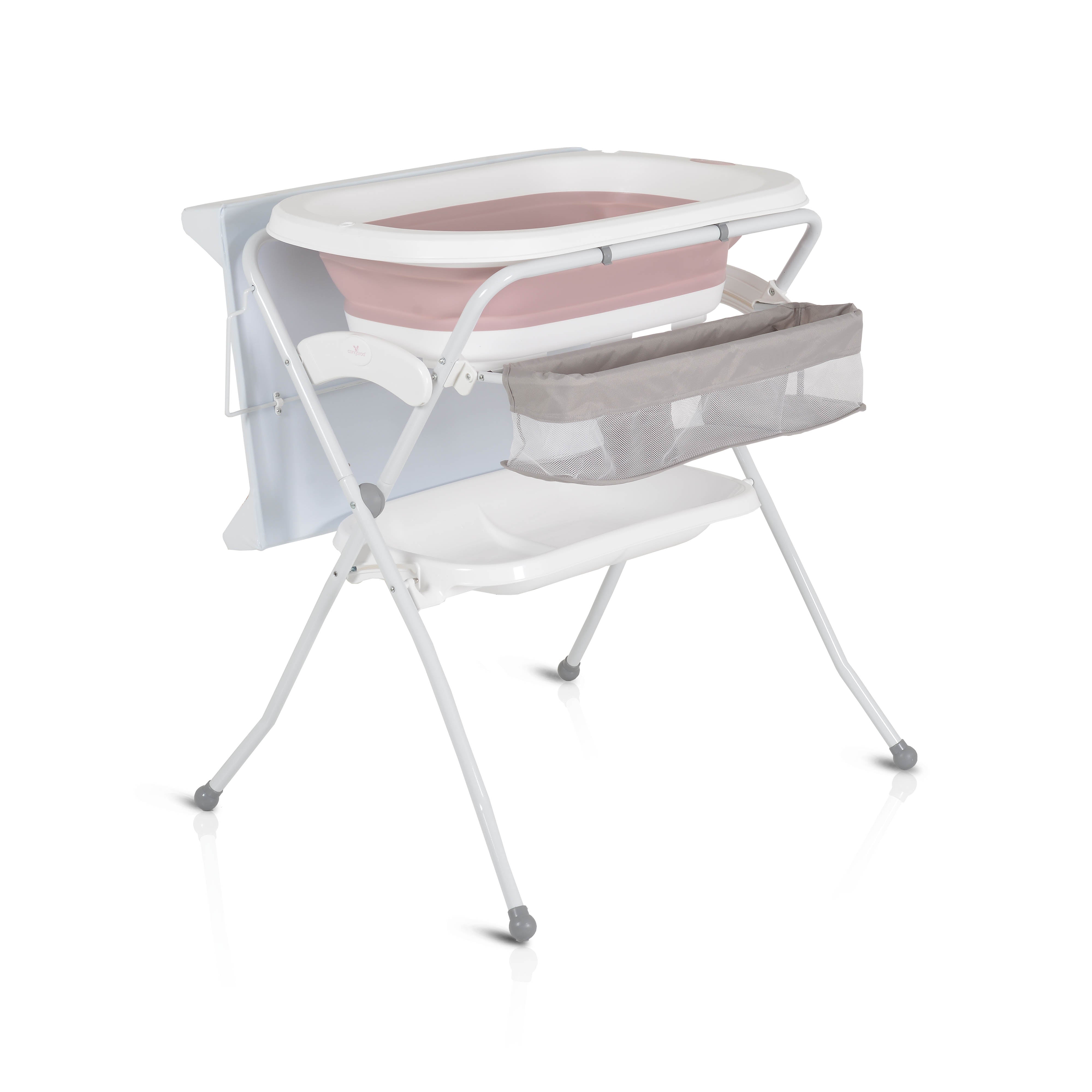 Badewannen-Set Como 3-in-1 mit Wickeltisch inkl. Kissenbezug pink