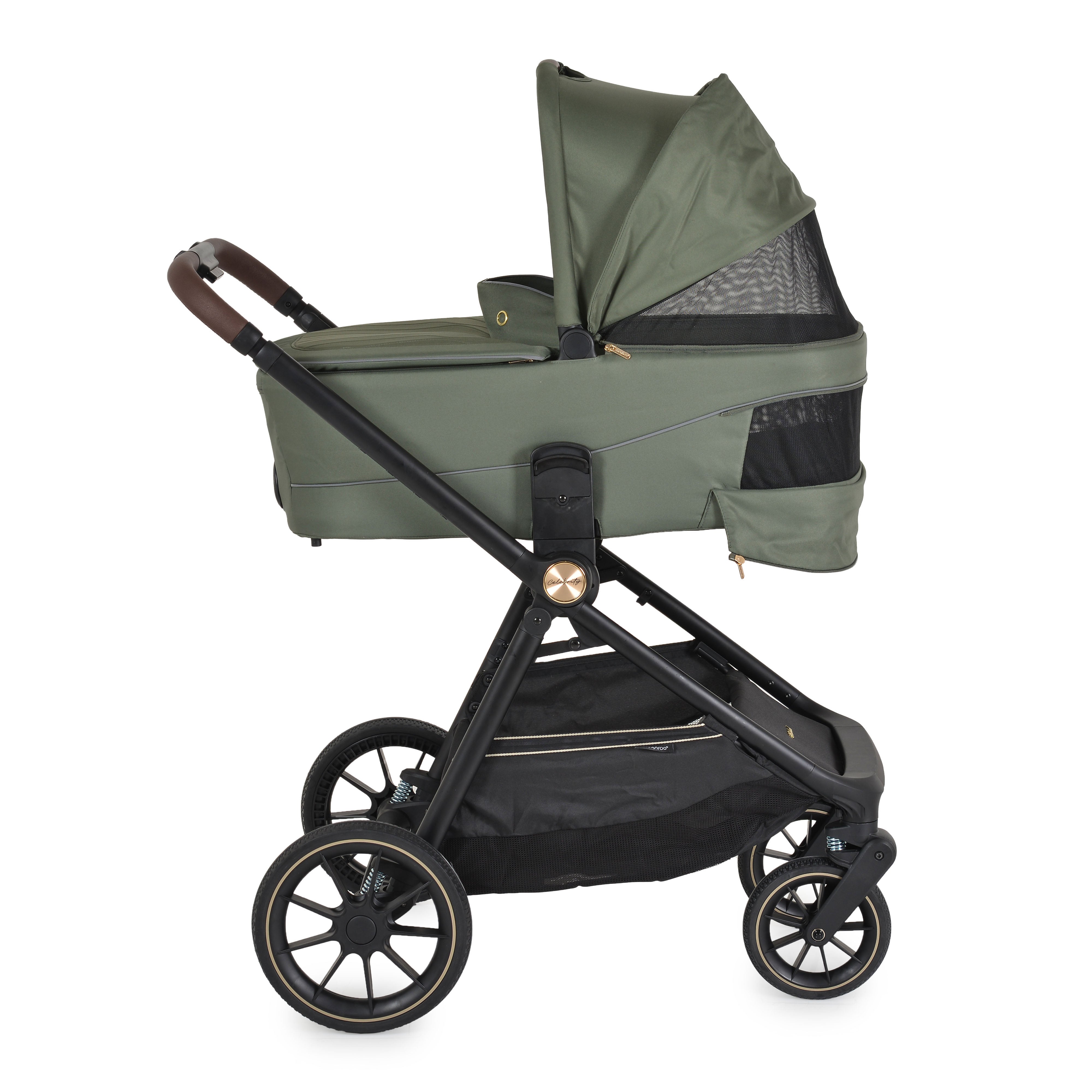 Kinderwagen 3in1 Celebrity Deep Green inkl. flachliegendem Autositz