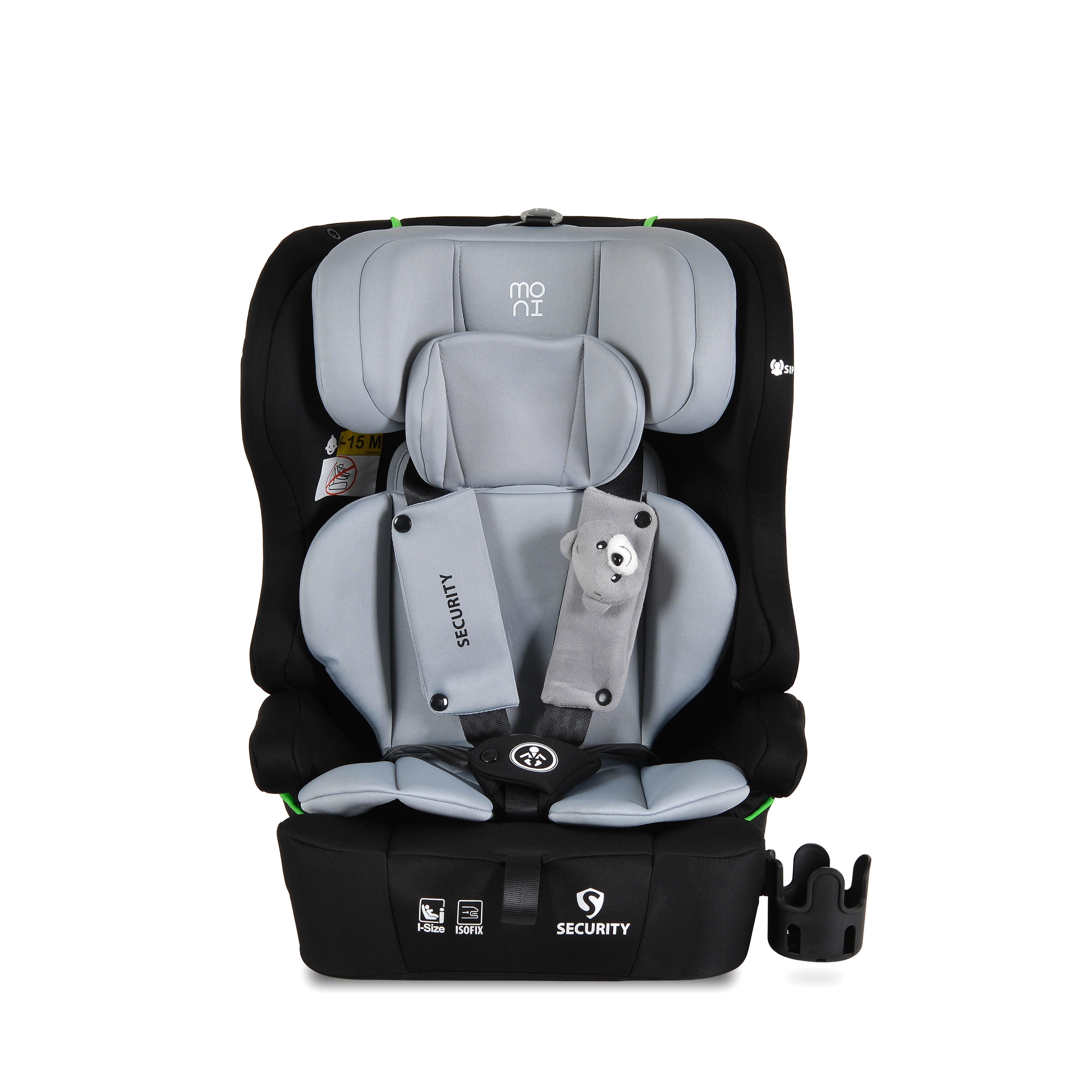 Autositz Security 76-150cm grey inkl. Isofix & Cup Holder