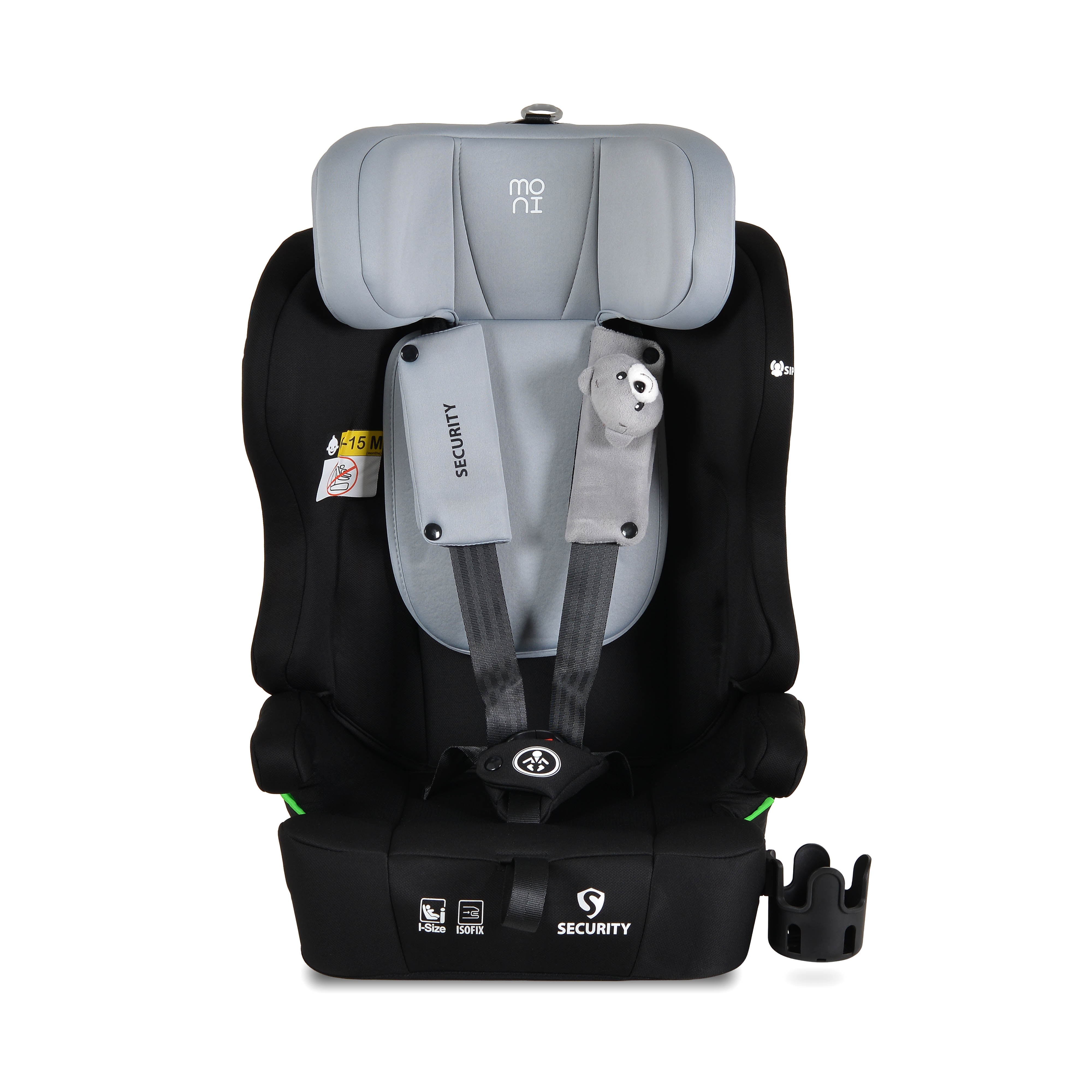 Autositz Security 76-150cm grey inkl. Isofix & Cup Holder