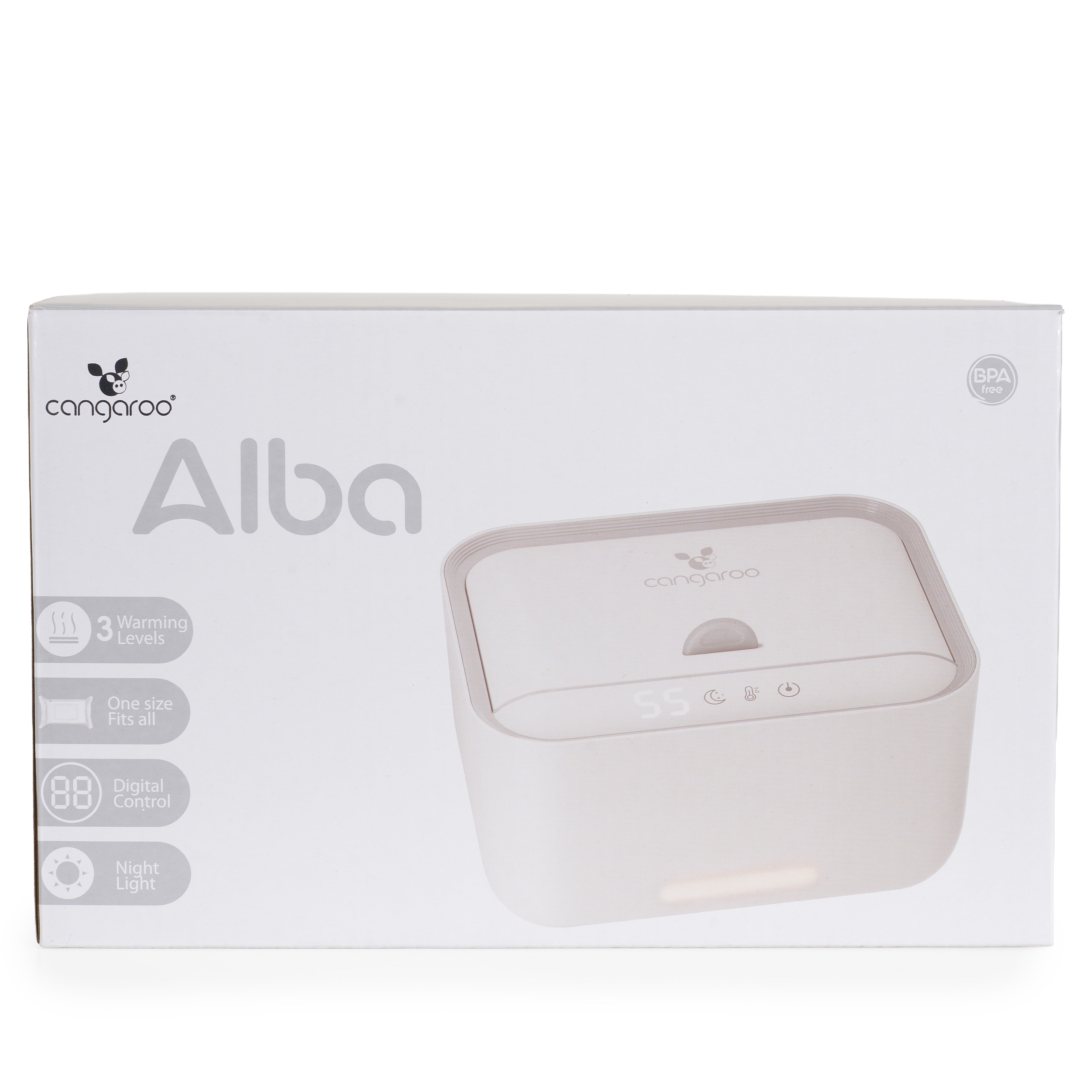 Alba Elektrischer Feuchttücherwärmer mit LED & einstellbarer Temperatur