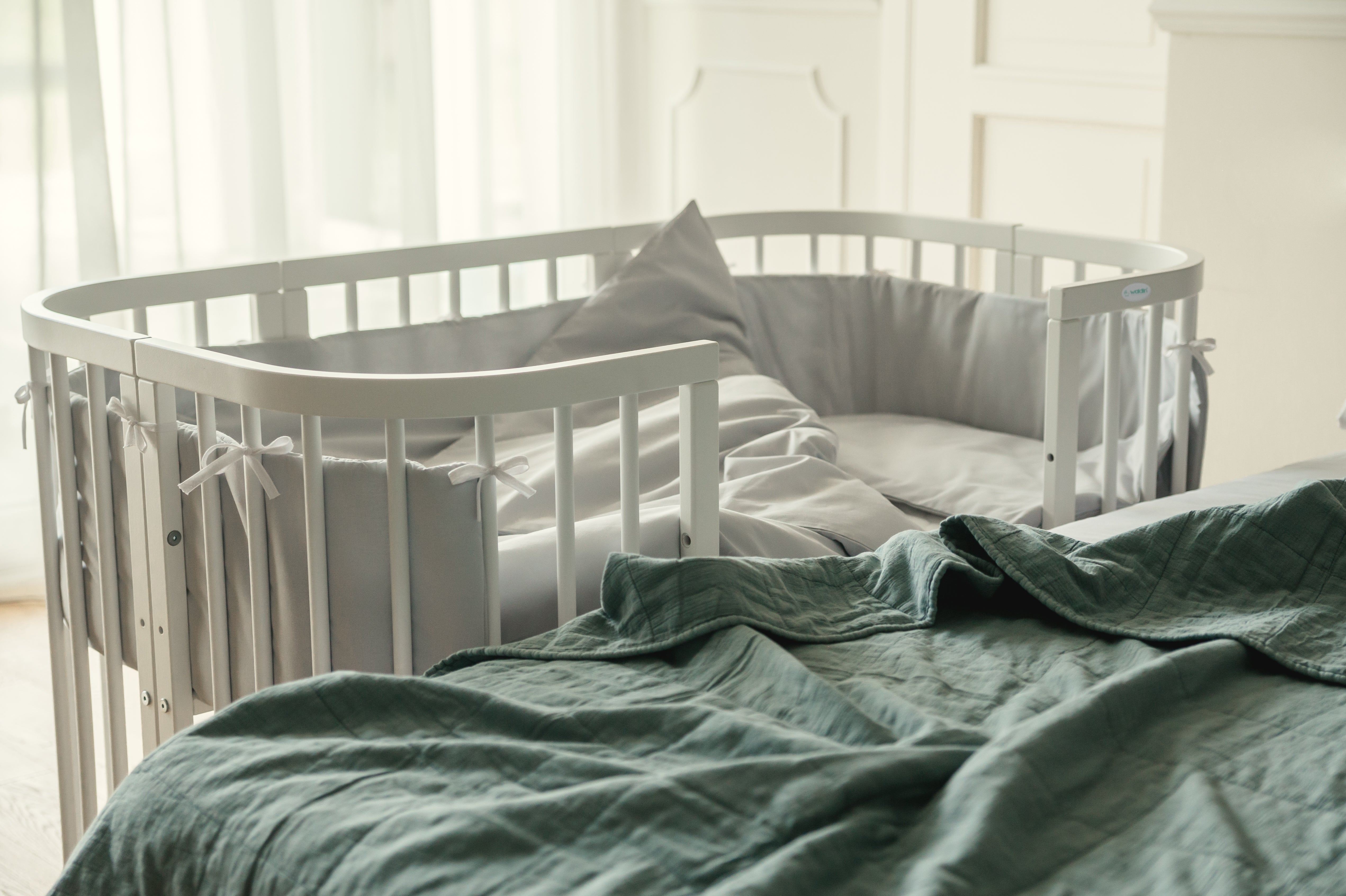 7in1 Babybett Quadi Weiss – inkl. Matratze