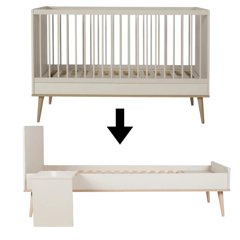 Quax Umbauset Babybett zum Juniorbett 70 x 170 'Flow' Clay