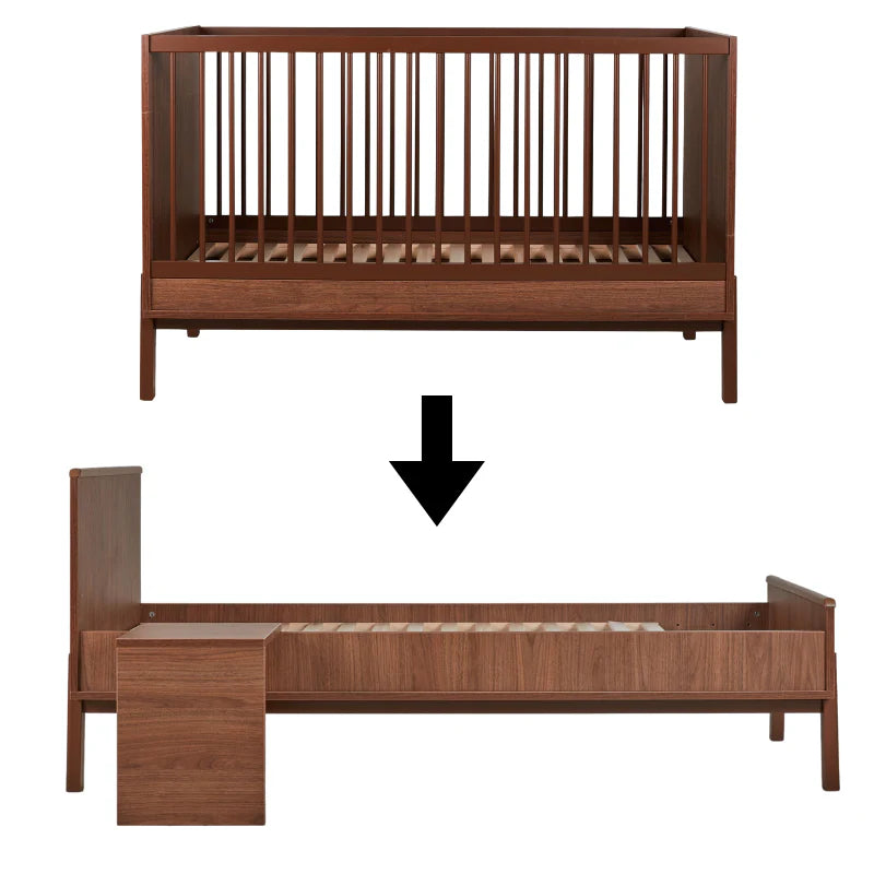 Quax Umbauset Babybett zum Juniorbett 70 x 170 'Ashi' Chestnut