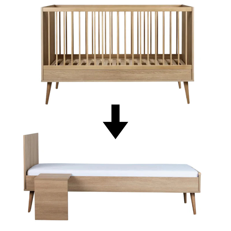 Quax Umbauset Babybett zum Juniorbett 70 x 170 'Flow' Honey Ash