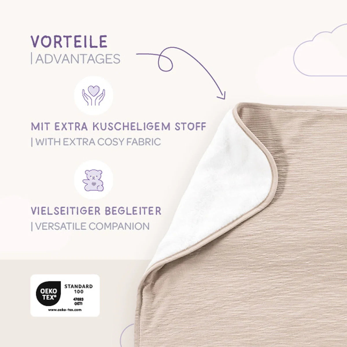 Träumeland Signature Kuscheldecke taupe