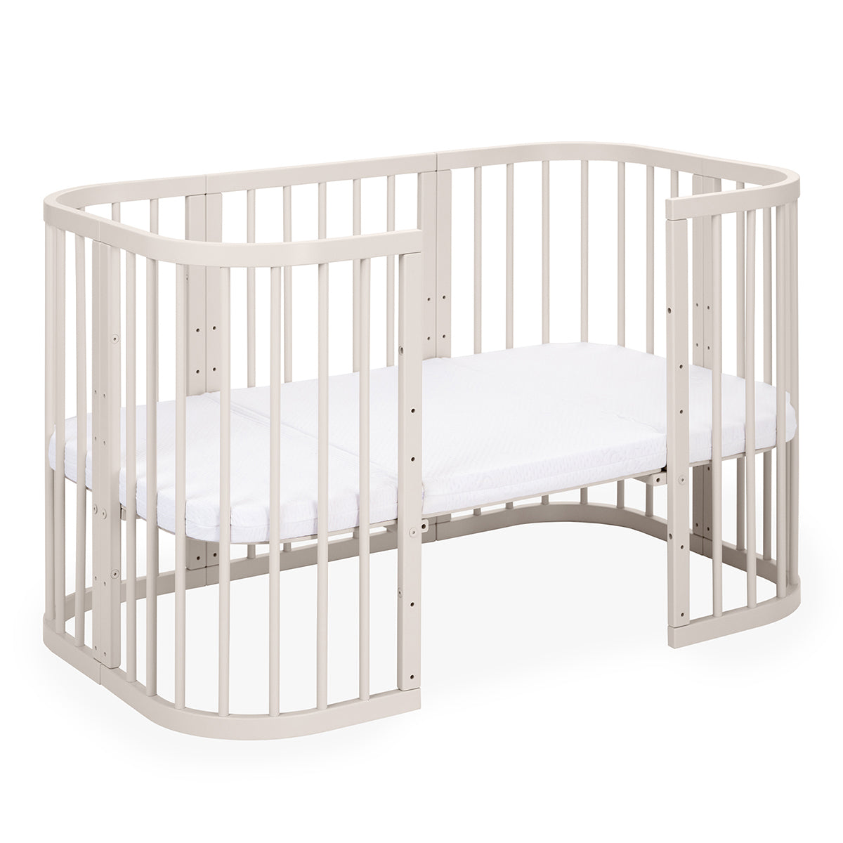 Lit Bébé 7en1 Quadi Blanc – incluant Matelas