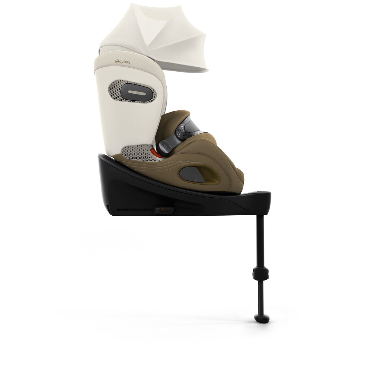 CYBEX Anoris Si Airbag Style Jade Green – Seitenansicht mit XXL-Sonnenverdeck