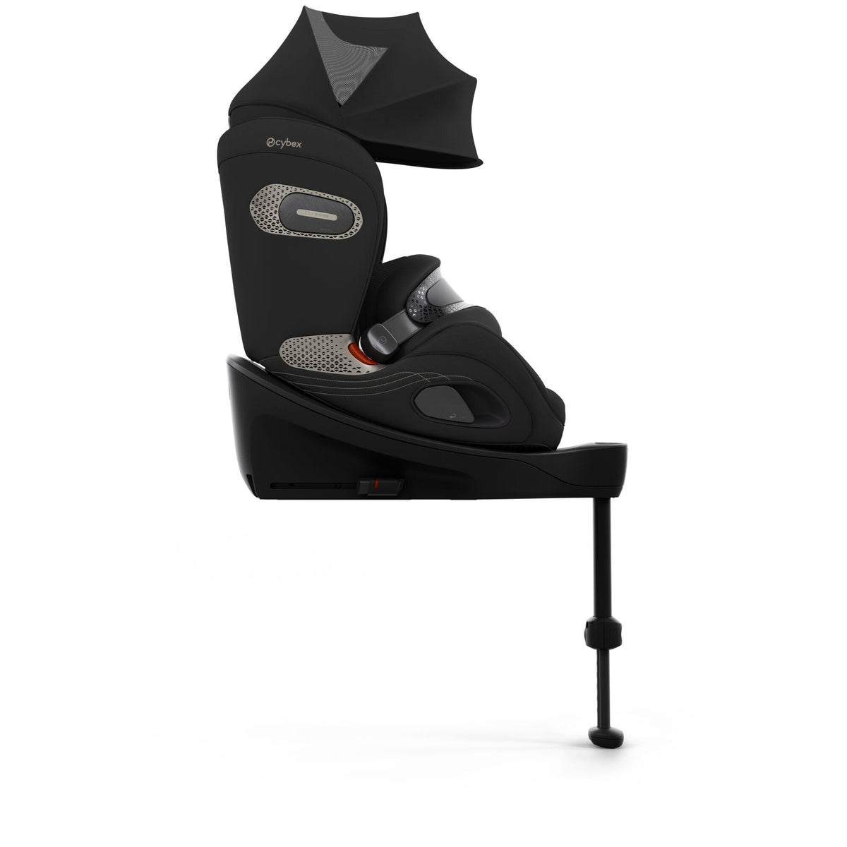 CYBEX Anoris Si Airbag Style Sepia Black – Seitenansicht mit XXL-Sonnenverdeck