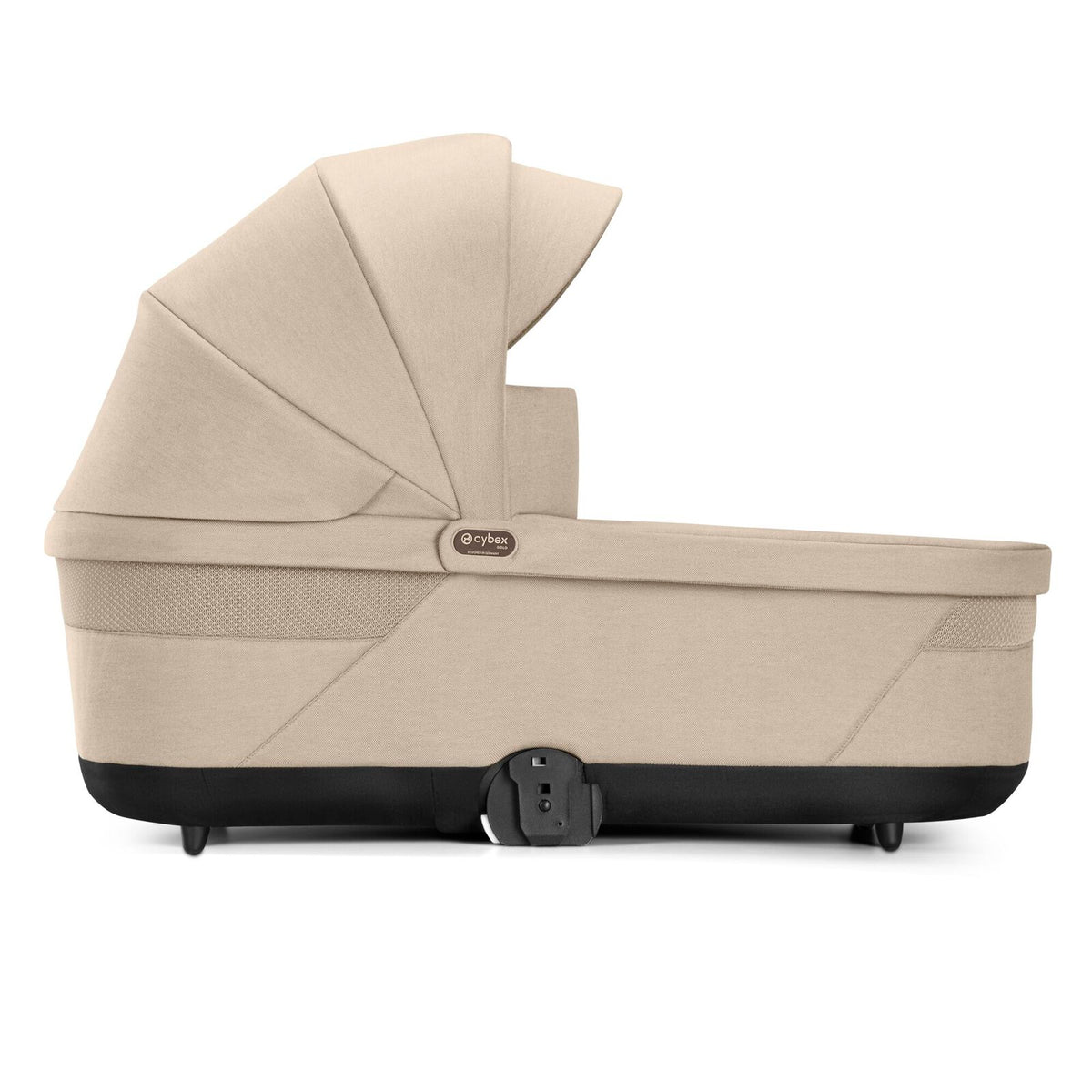 CYBEX Cot S Lux Babywanne Almond Beige – XXL-Sonnenverdeck mit Visier