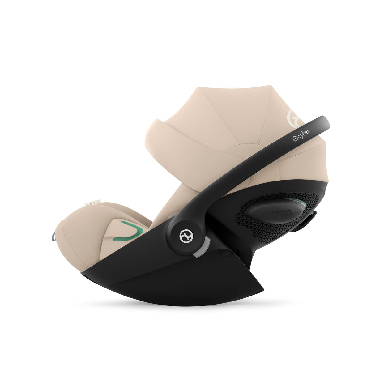 CYBEX Cloud G3 Babyschale Almond Beige – XXL-Sonnenverdeck