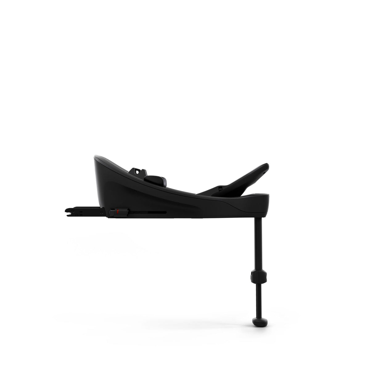 CYBEX Base S Black – Seitenansicht mit Base-S-Adapter und ISOFIX-Konnektoren