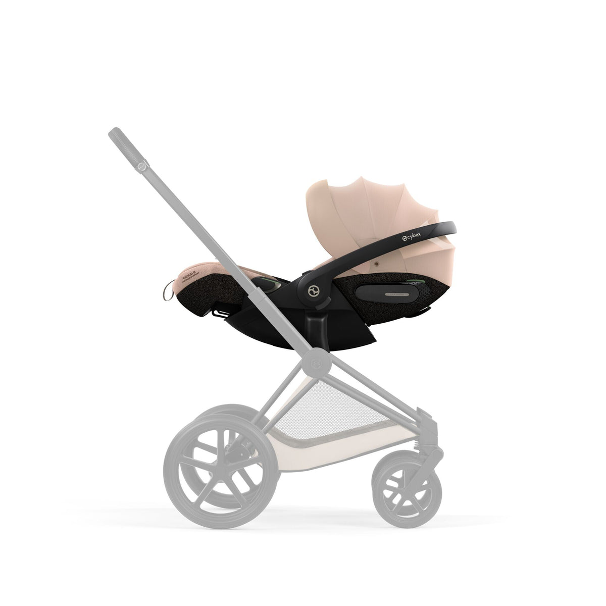 CYBEX Cloud S i-Size Comfort Cozy Beige – auf dem Priam-Rahmen Matt Black