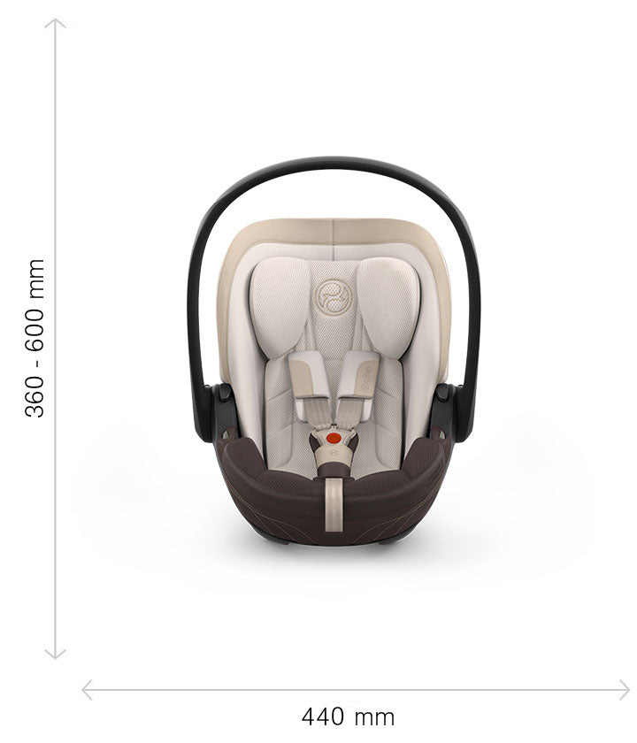 CYBEX Cloud S i-Size – Masse Vorderansicht