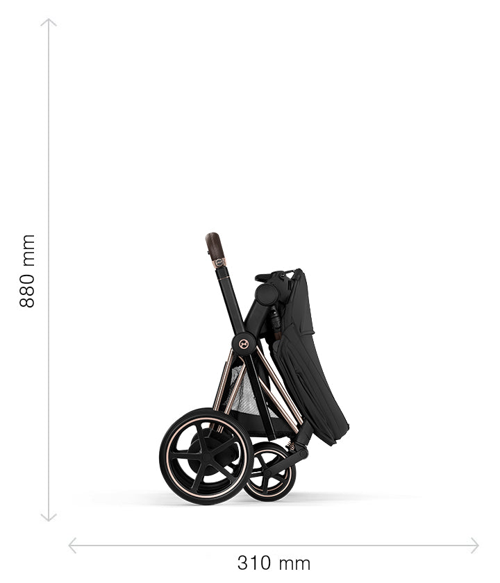 CYBEX e-Priam Comfort – Masse gefaltet