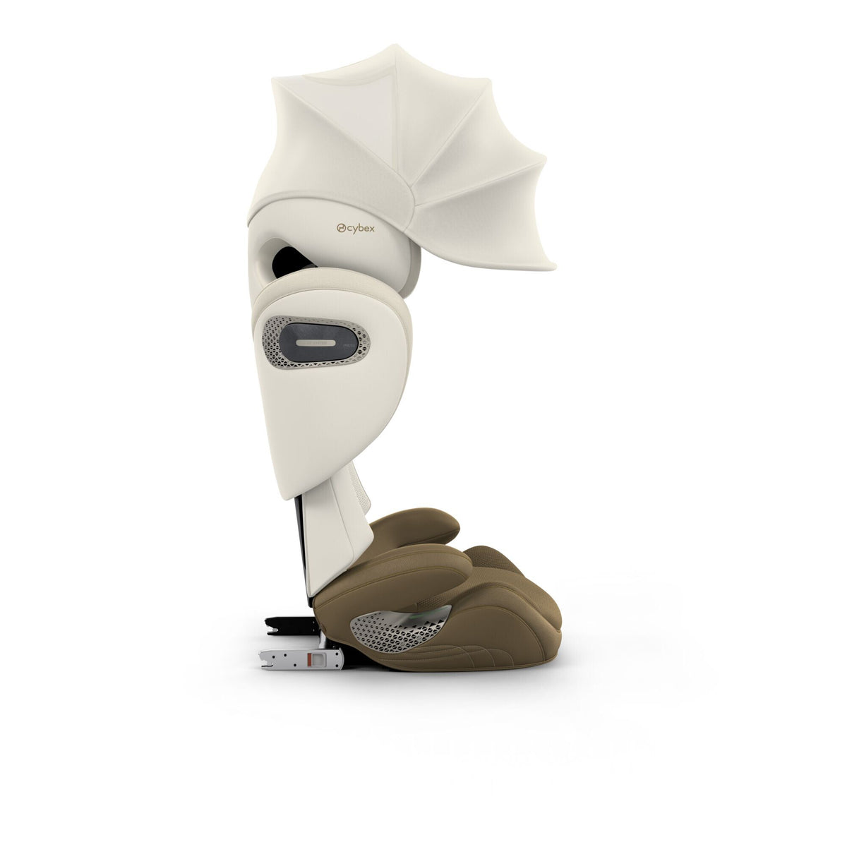 CYBEX Solution S Style Jade Green – Seitenansicht mit XXL-Sonnenverdeck