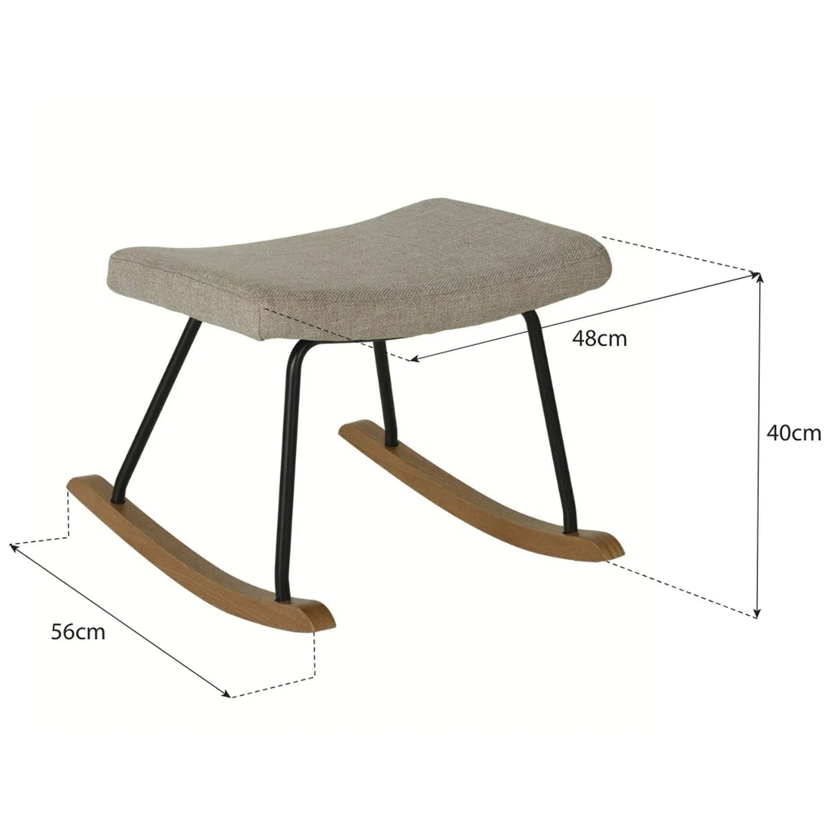 Quax Hocker für Adult Schaukelstuhl de Luxe Clay