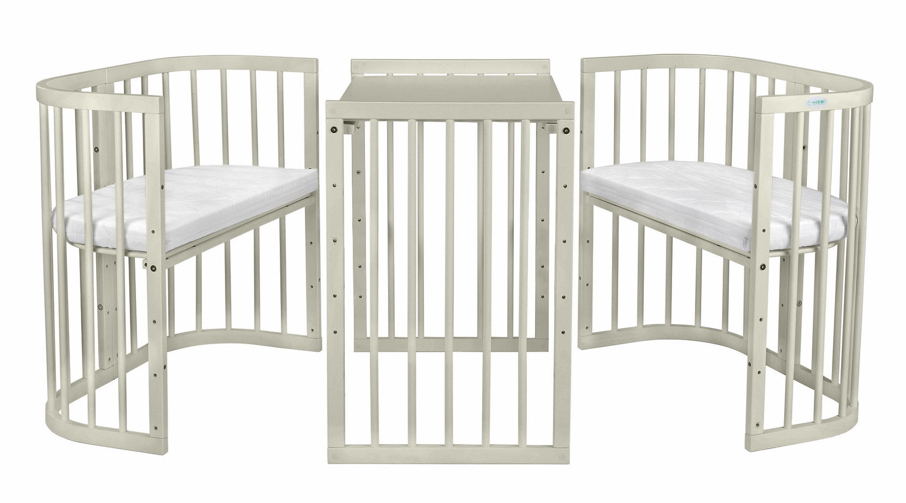 7in1 Babybett Quadi Olive – inkl. Matratze