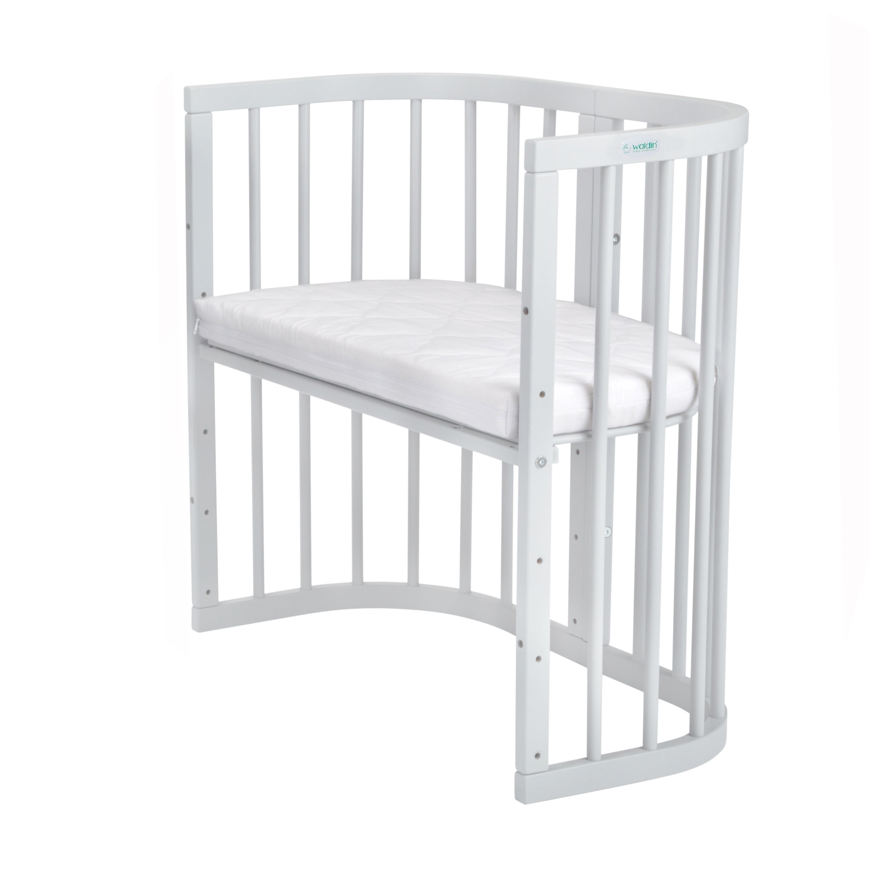 7in1 Babybett Quadi Weiss – inkl. Matratze