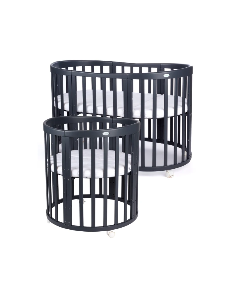 7in1 Babybett Oval Graffiti Bundle – inkl. Matratze