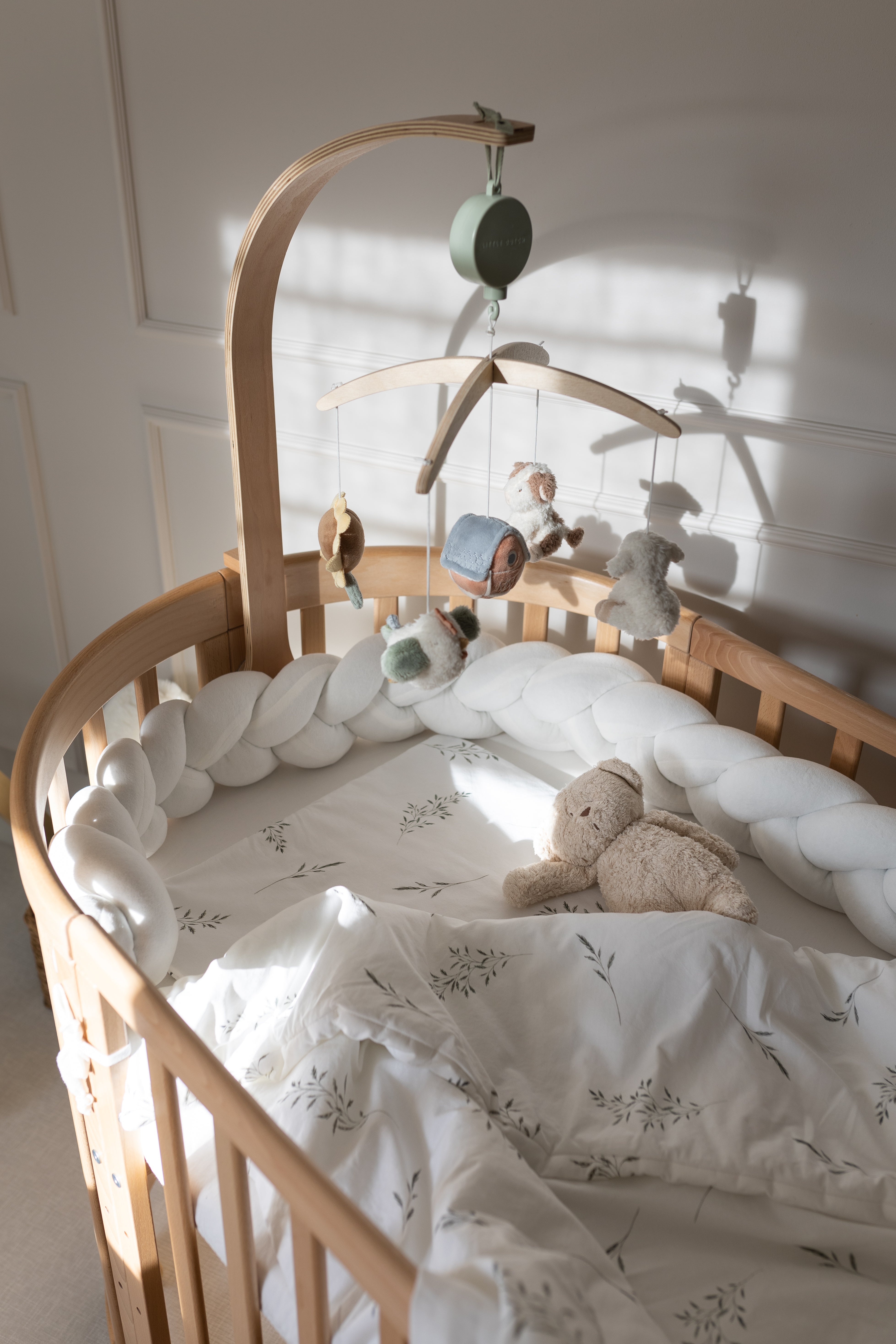 Bettschlange 210 cm Velours – Ecru