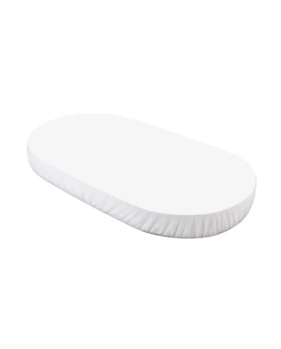 Spannbettlaken aus Baumwolle 124x73 cm – Oval Weiss