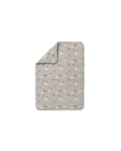 Bambus Decke & Kissen mit Füllung Wale Taupe