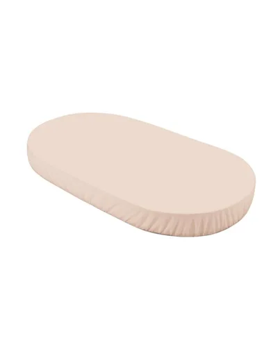 Spannbettlaken aus Baumwolle 124x73 cm – Oval Champagner