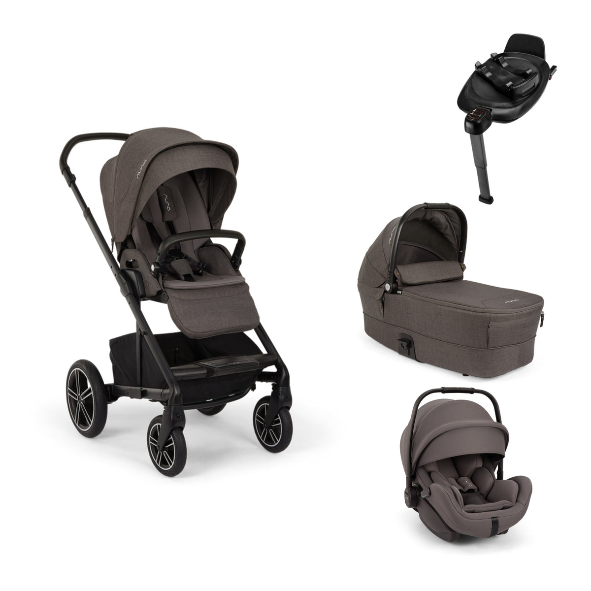 Nuna MIXX next Thunder 4in1 Bundle inkl. Babywanne, ARRA flex & BASE next